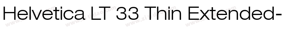 Helvetica LT 33 Thin Extended字体转换